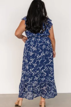 Baltic Born Kearny Ruffle Maxi Dress | Blue Floral