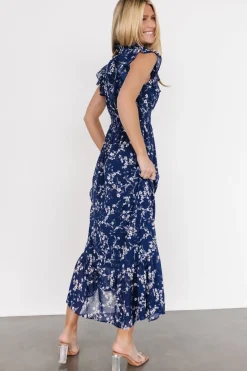 Baltic Born Kearny Ruffle Maxi Dress | Blue Floral