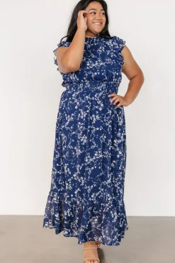Baltic Born Kearny Ruffle Maxi Dress | Blue Floral
