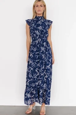 Baltic Born Kearny Ruffle Maxi Dress | Blue Floral