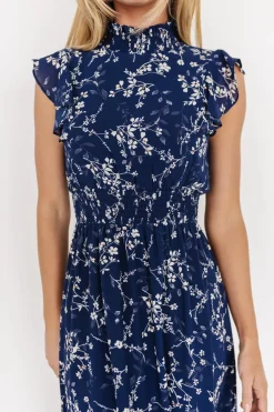 Baltic Born Kearny Ruffle Maxi Dress | Blue Floral