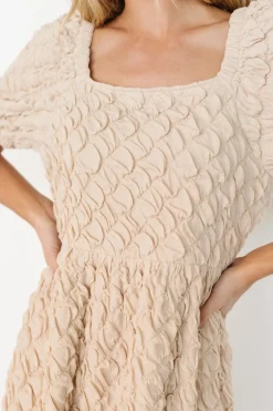 Baltic Born Keri Gathered Dress | Light Taupe