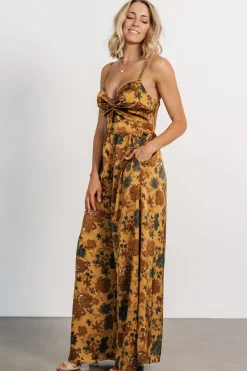 Baltic Born Khloe Wide Leg Jumpsuit | Gold Multi