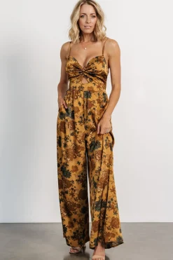 Baltic Born Khloe Wide Leg Jumpsuit | Gold Multi