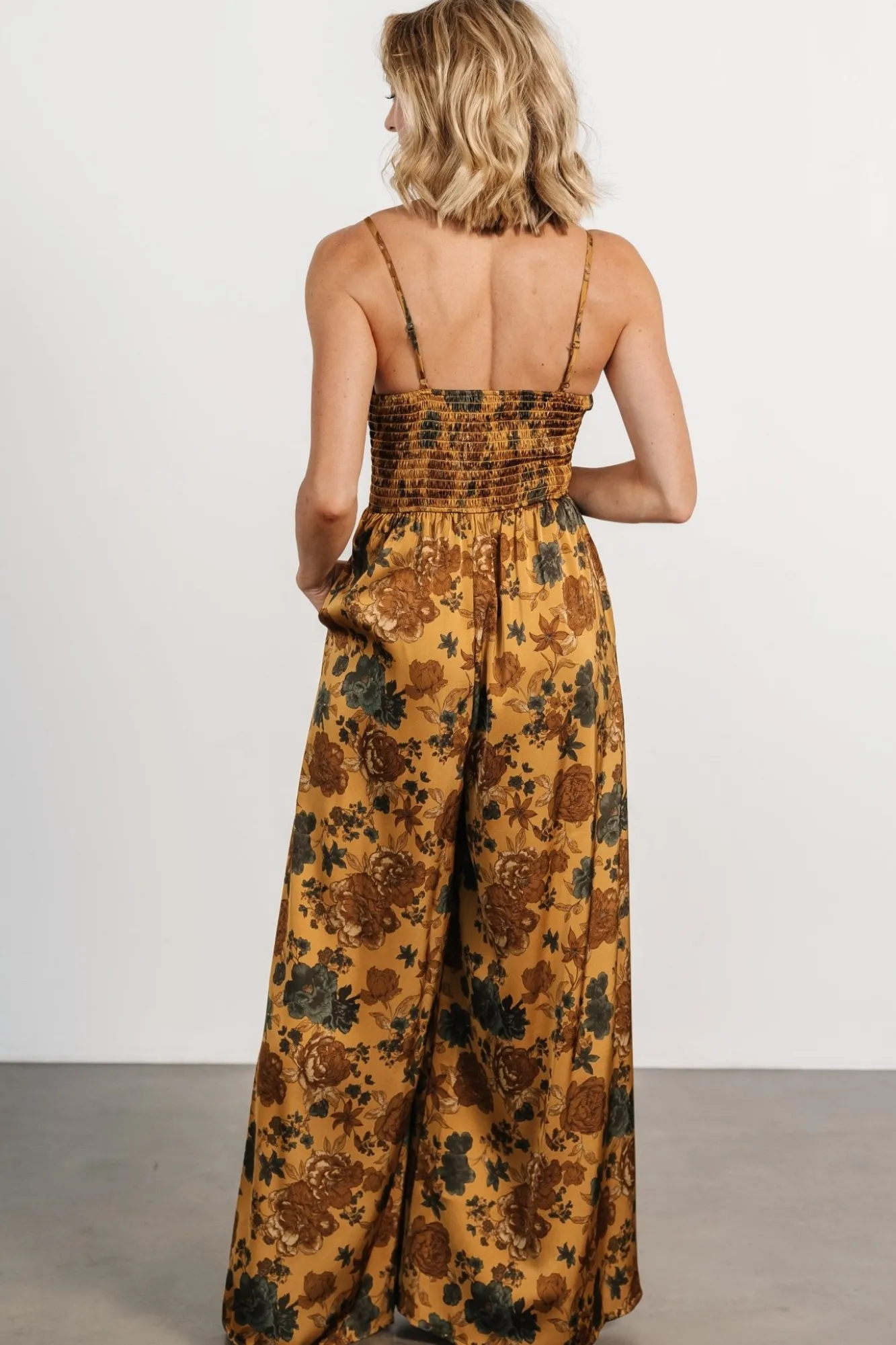 Baltic Born Khloe Wide Leg Jumpsuit | Gold Multi