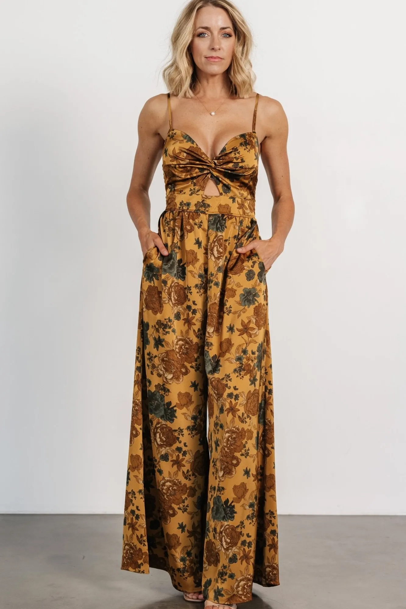 Baltic Born Khloe Wide Leg Jumpsuit | Gold Multi