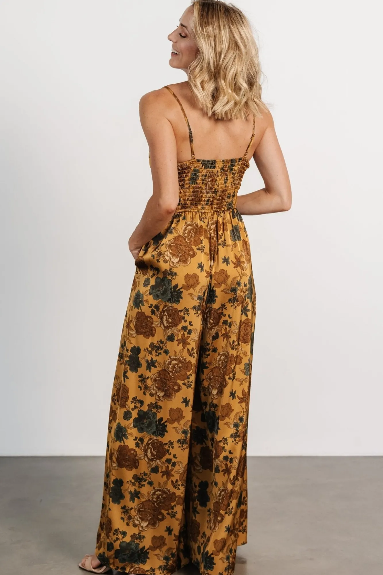 Baltic Born Khloe Wide Leg Jumpsuit | Gold Multi