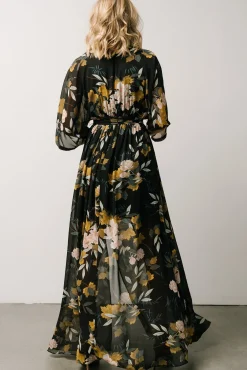 Baltic Born Kia Kimono Maxi Dress | Midnight Floral