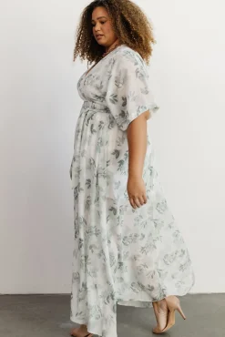 Baltic Born Kia Kimono Maxi Dress | Sage Floral