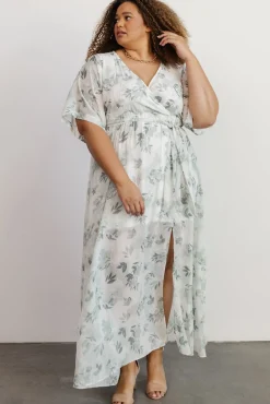Baltic Born Kia Kimono Maxi Dress | Sage Floral