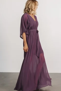 Baltic Born Kia Kimono Maxi Dress | Vintage Plum