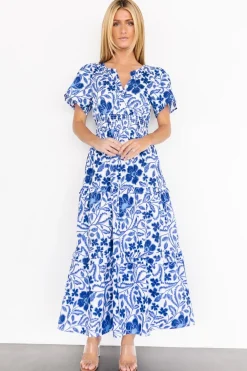 Baltic Born Kiana Poplin Maxi Dress | Blue Multi