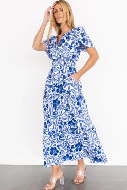 Baltic Born Kiana Poplin Maxi Dress | Blue Multi