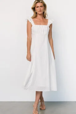 Baltic Born Kiara Eyelet Midi Dress | Off White
