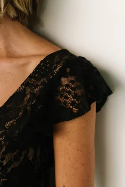 Baltic Born Kimber Lace Dress | Black + Nude