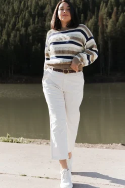 Baltic Born Kira Striped Sweater | Navy + Sage Multi