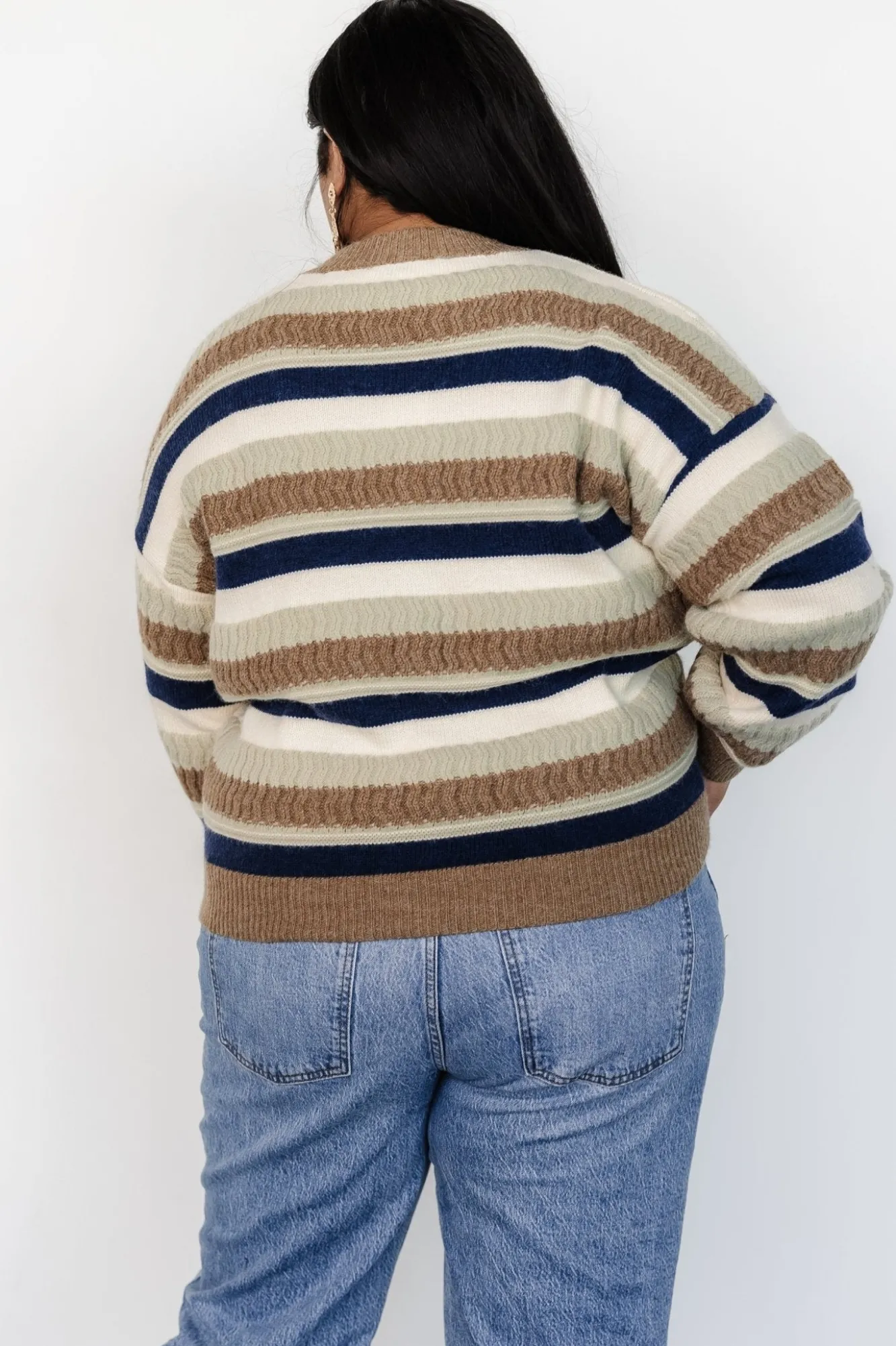 Baltic Born Kira Striped Sweater | Navy + Sage Multi