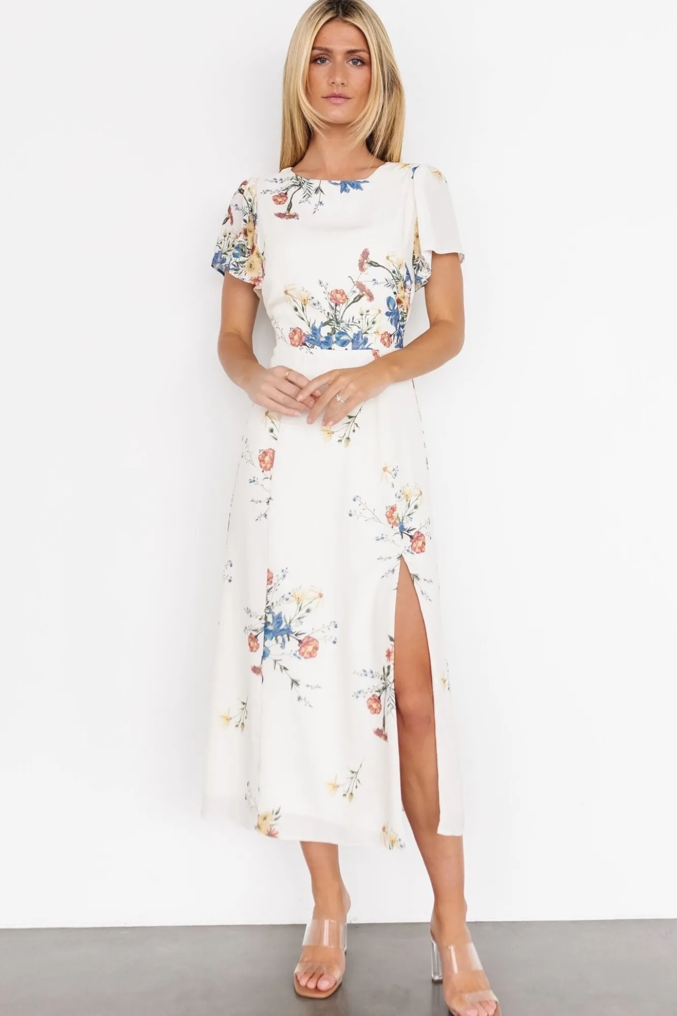 Baltic Born Kirsten Midi Dress | Cream Floral