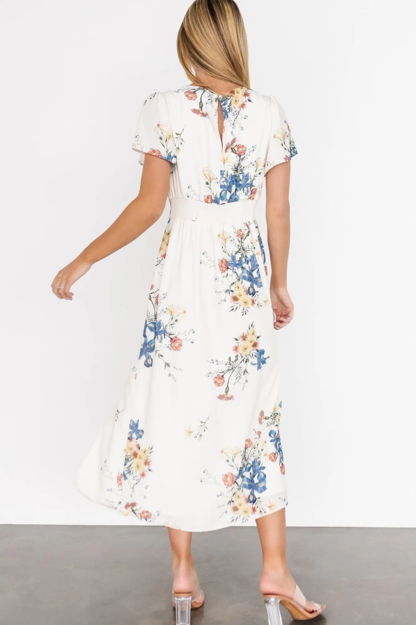 Baltic Born Kirsten Midi Dress | Cream Floral