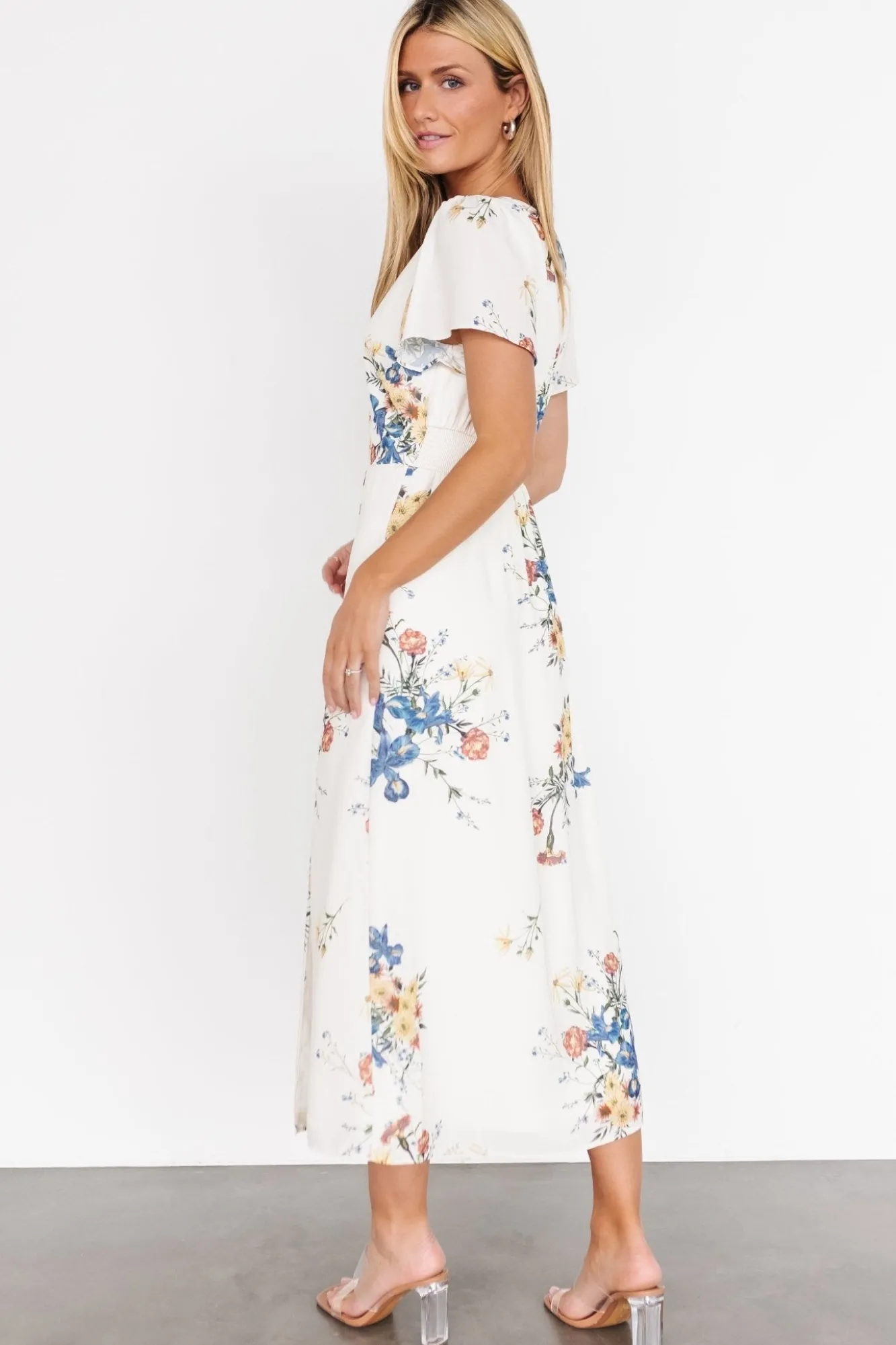 Baltic Born Kirsten Midi Dress | Cream Floral
