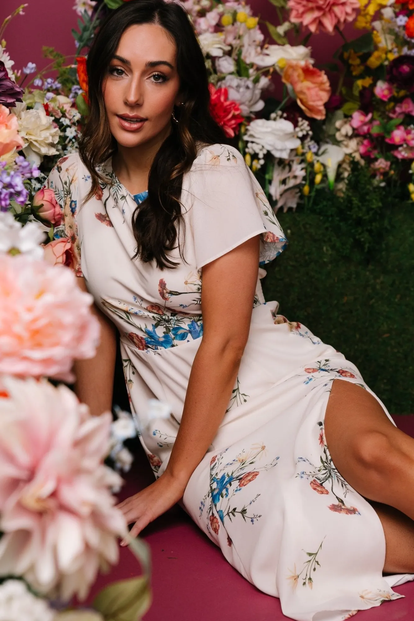 Baltic Born Kirsten Midi Dress | Cream Floral