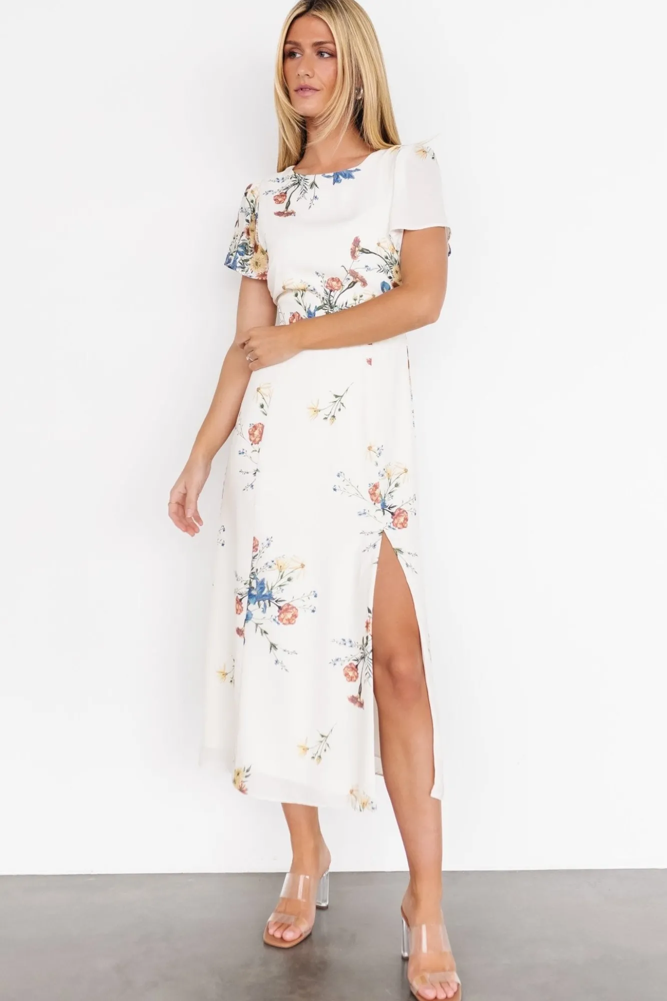 Baltic Born Kirsten Midi Dress | Cream Floral