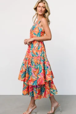 Baltic Born Kitts Tiered Dress | Tropical Print