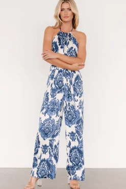 Baltic Born Korra Satin Jumpsuit | Blue Print