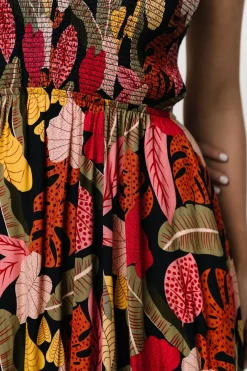 Baltic Born Kota Halter Maxi Dress | Navy Multi Print