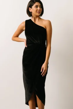 Baltic Born Kourtney Velvet One Shoulder Midi Dress |