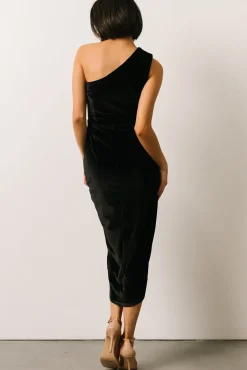 Baltic Born Kourtney Velvet One Shoulder Midi Dress |