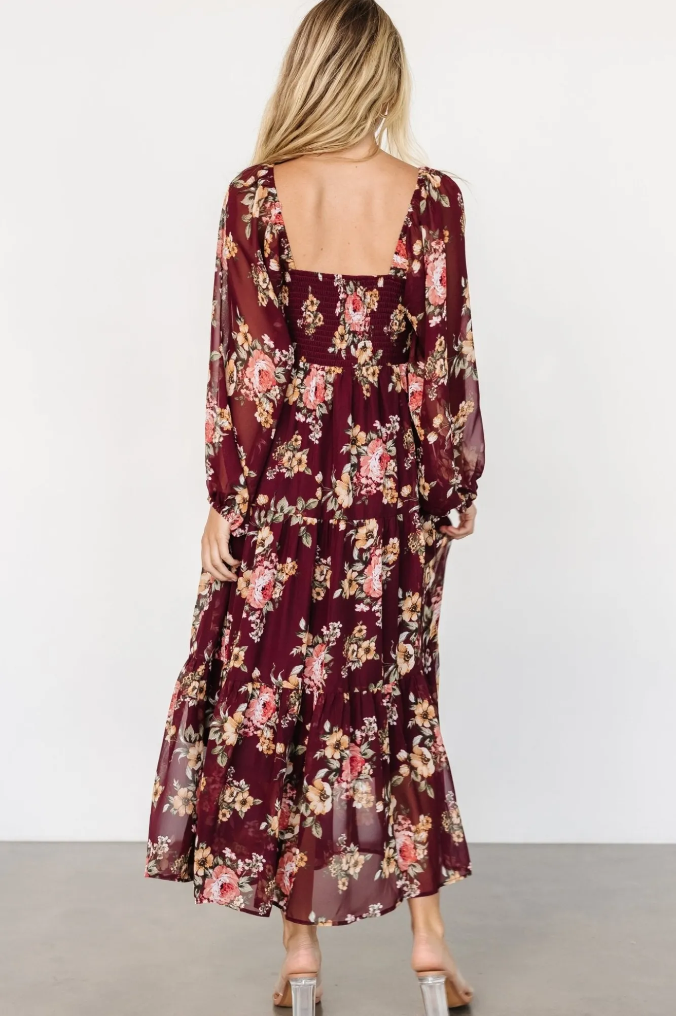 Baltic Born Kristy Maxi Dress | Wine Floral