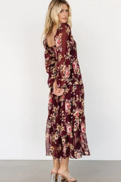 Baltic Born Kristy Maxi Dress | Wine Floral