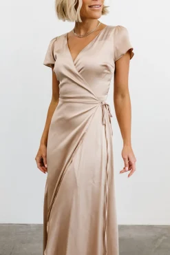 Baltic Born Krystal Satin Wrap Gown |