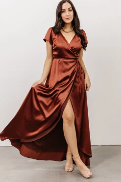 Baltic Born Krystal Satin Wrap Gown |