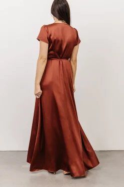 Baltic Born Krystal Satin Wrap Gown |