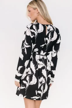 Baltic Born Kyoto Short Dress | Black + White Floral