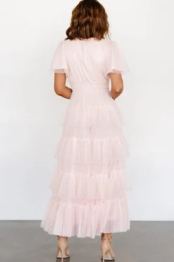 Baltic Born Laia Tiered Maxi Dress | Pale Blush