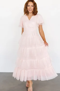 Baltic Born Laia Tiered Maxi Dress | Pale Blush