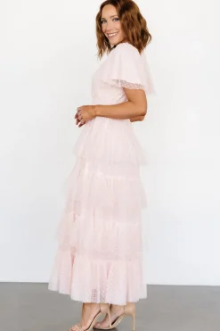 Baltic Born Laia Tiered Maxi Dress | Pale Blush