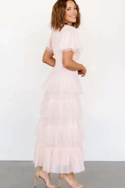 Baltic Born Laia Tiered Maxi Dress | Pale Blush