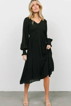 Baltic Born Lainey Smocked Dotted Midi Dress |