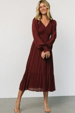 Baltic Born Lainey Smocked Dotted Midi Dress |