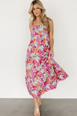 Baltic Born Lakewood Tie Dress | Pink Multi