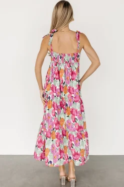 Baltic Born Lakewood Tie Dress | Pink Multi