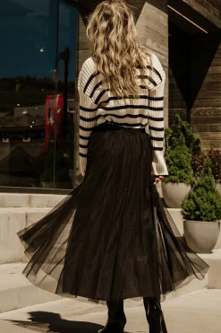 Baltic Born Landell Striped Sweater | Ivory + Black