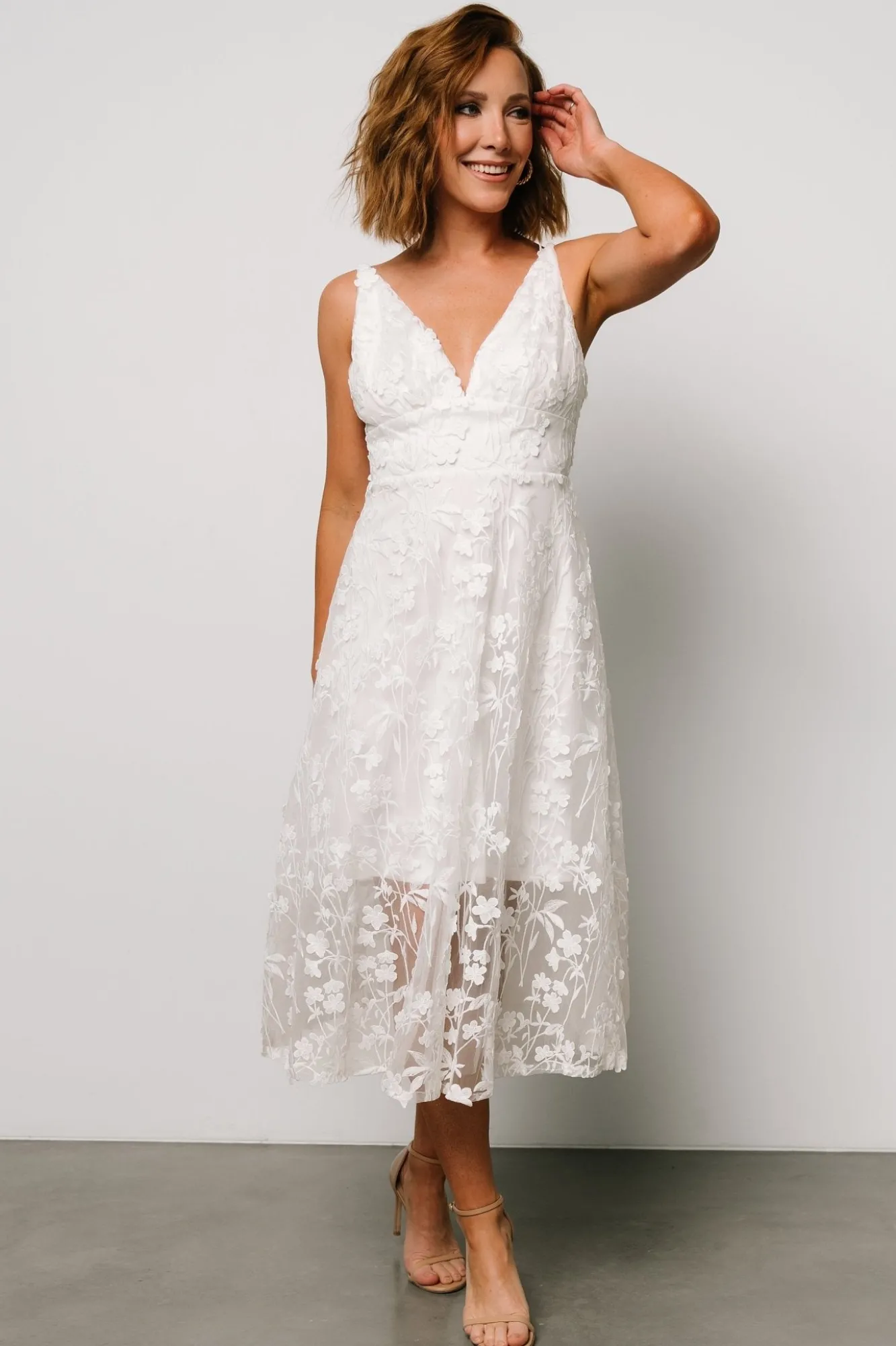 Baltic Born Larissa Midi Dress | Off White