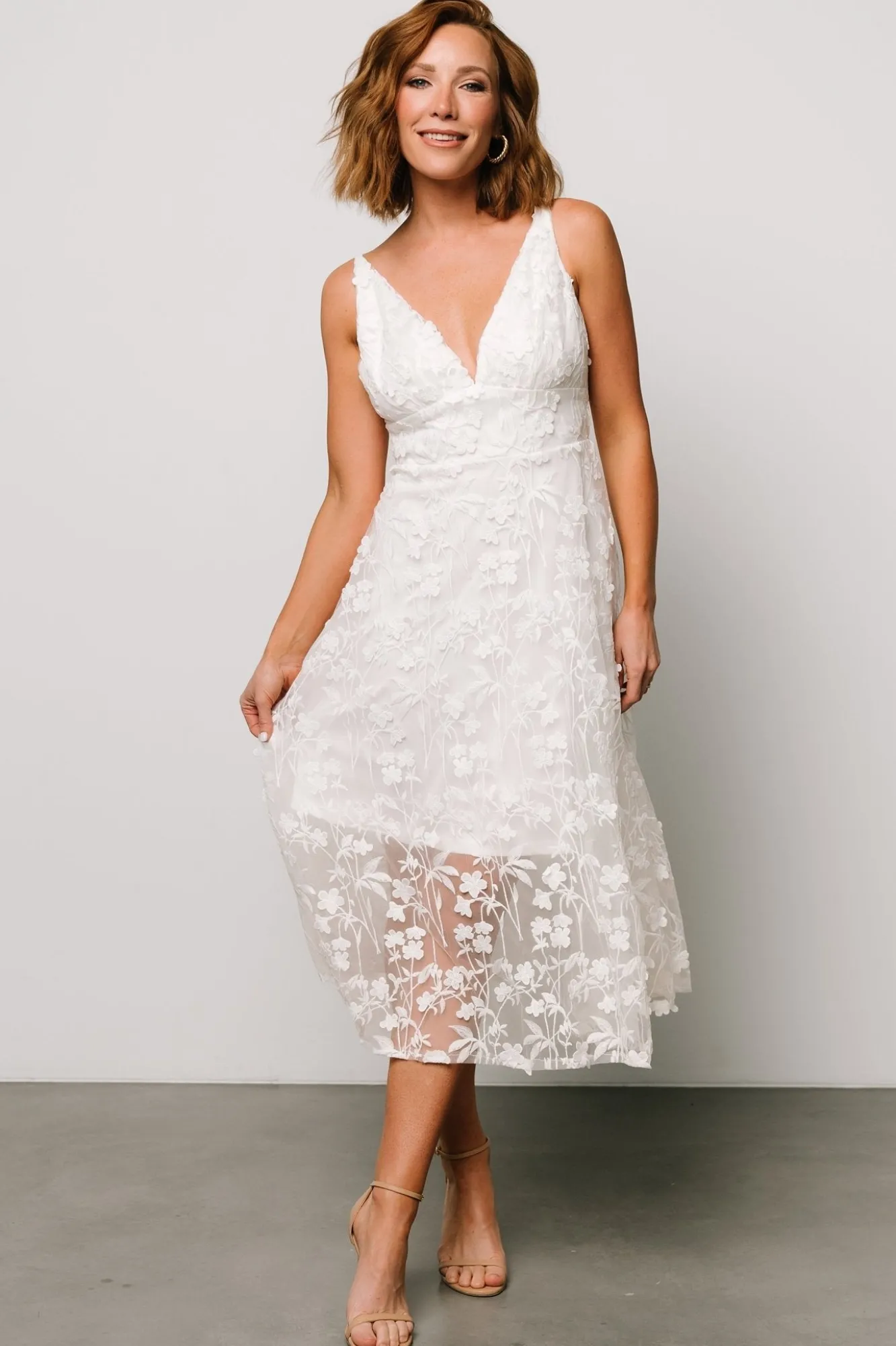 Baltic Born Larissa Midi Dress | Off White