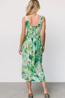Baltic Born Latonya Faux Wrap Dress | Green Multi