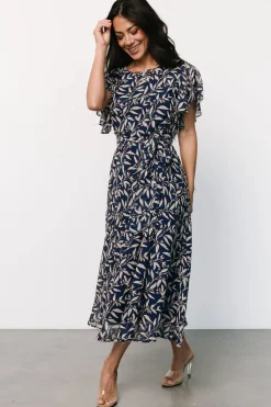 Baltic Born Laurel Midi Dress | Blue + Gray Floral
